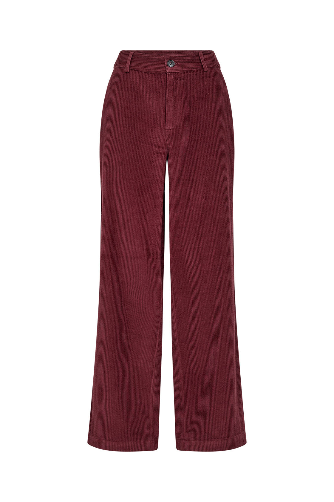 Soya Concept Bindi Corduroy Wide Leg Trousers - Dark Red