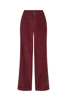 Soya Concept Bindi Corduroy Wide Leg Trousers - Dark Red
