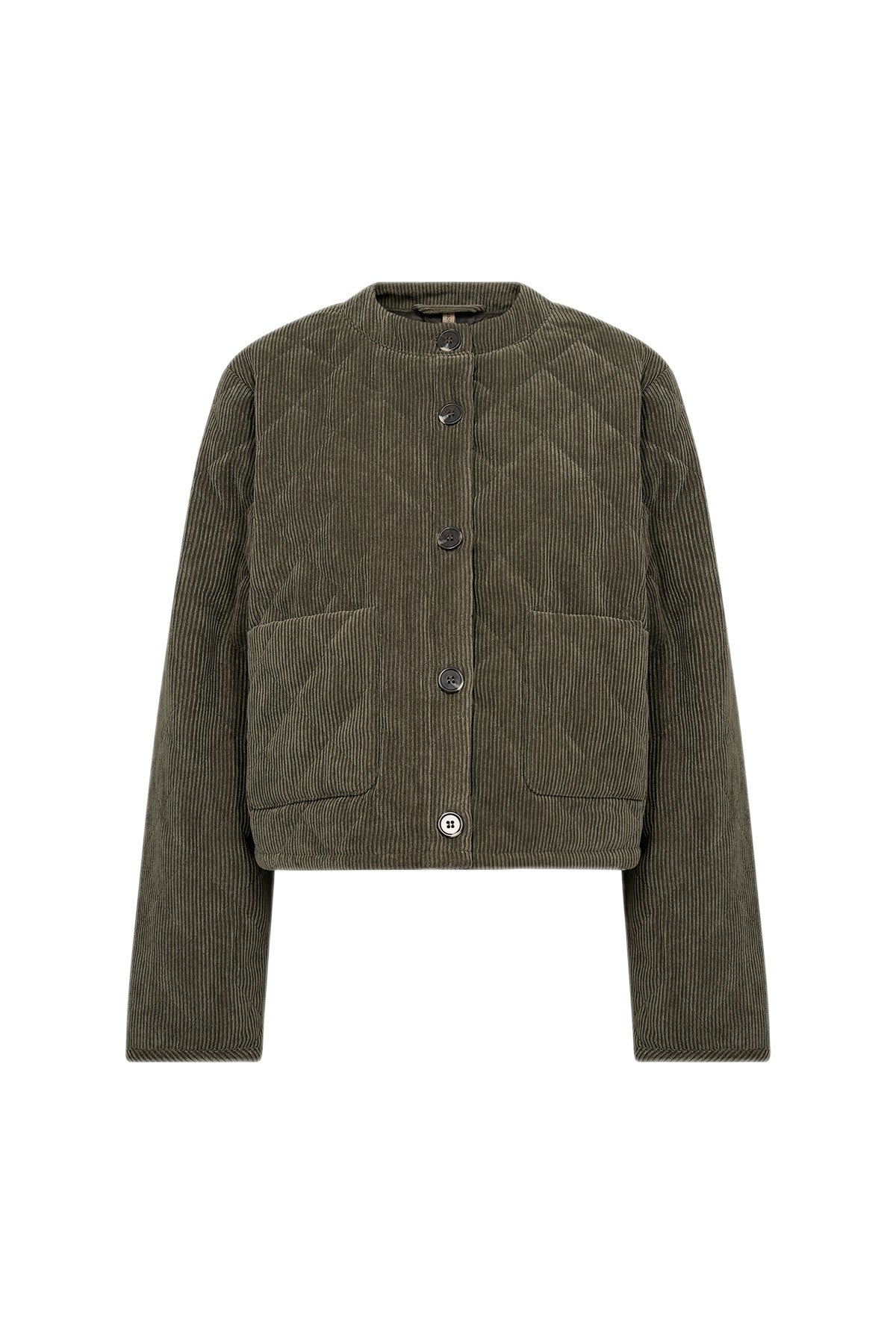 Soya Concept Bindi Quilted Cord Jacket - Forest Night