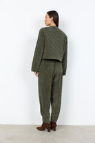Soya Concept Bindi Quilted Cord Jacket - Forest Night