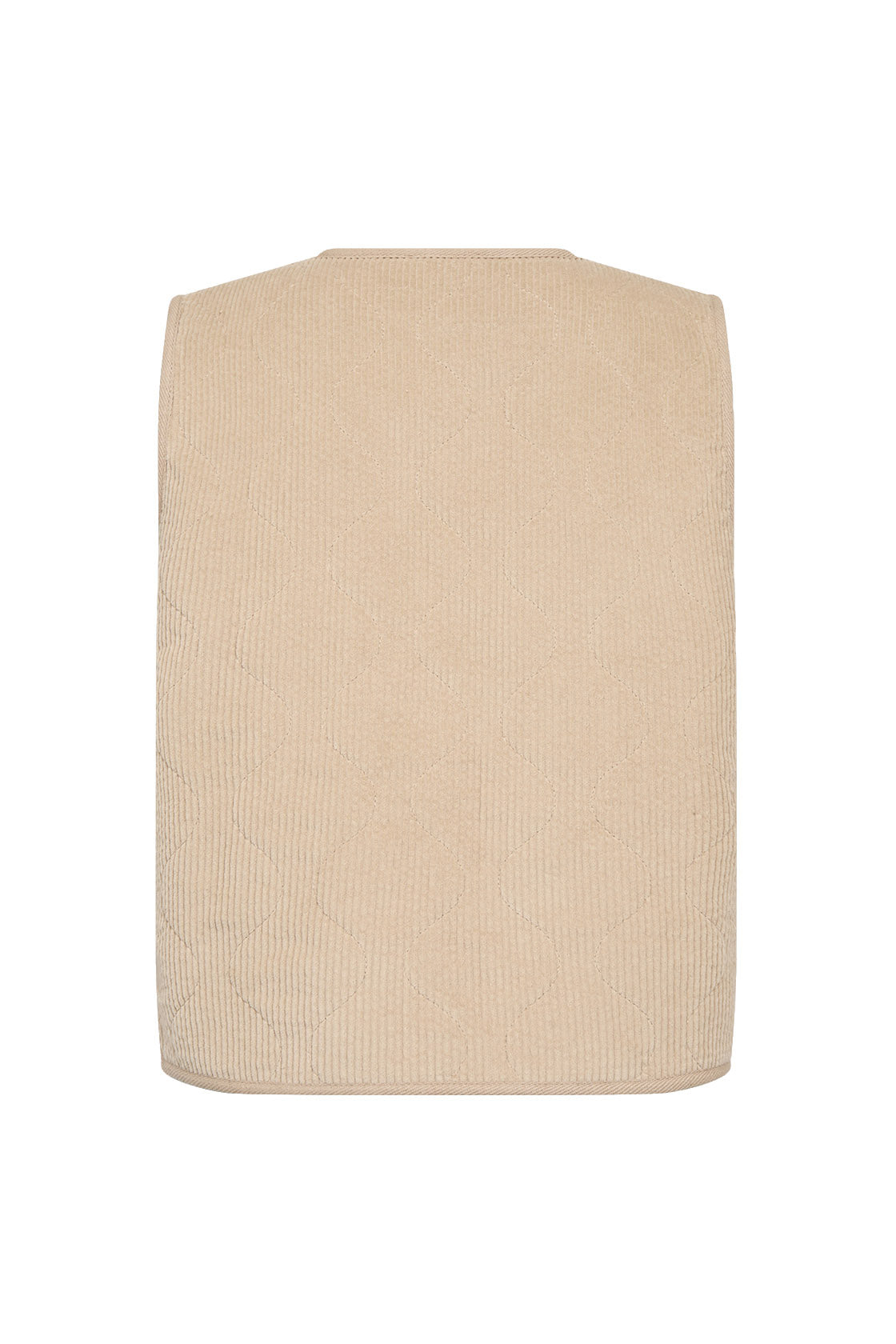 Soya Concept Bindi Sherpa Lined Cord Waistcoat - Sand