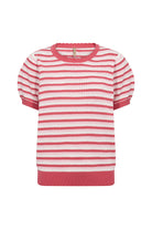 Soya Concept Camila Knitted Cotton T-Shirt - Rapture Rose Combi