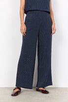 Soya Concept Cannie Stripped Elasticated Trousers - Navy Combi