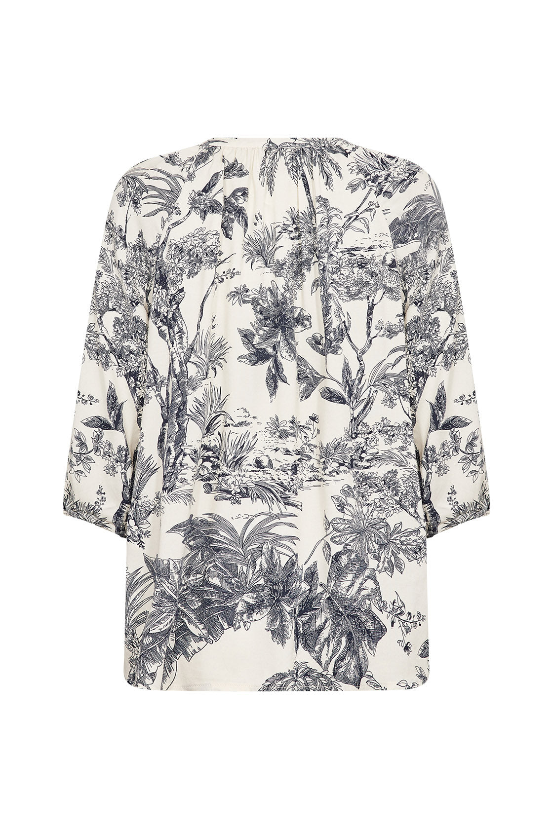 Soya Concept Carli Botanical Print Blouse - Navy Combi
