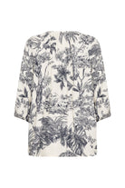 Soya Concept Carli Botanical Print Blouse - Navy Combi