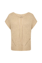 Soya Concept Carynn Textured Short Sleeve Knit - Sand