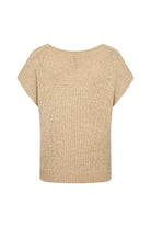 Soya Concept Carynn Textured Short Sleeve Knit - Sand