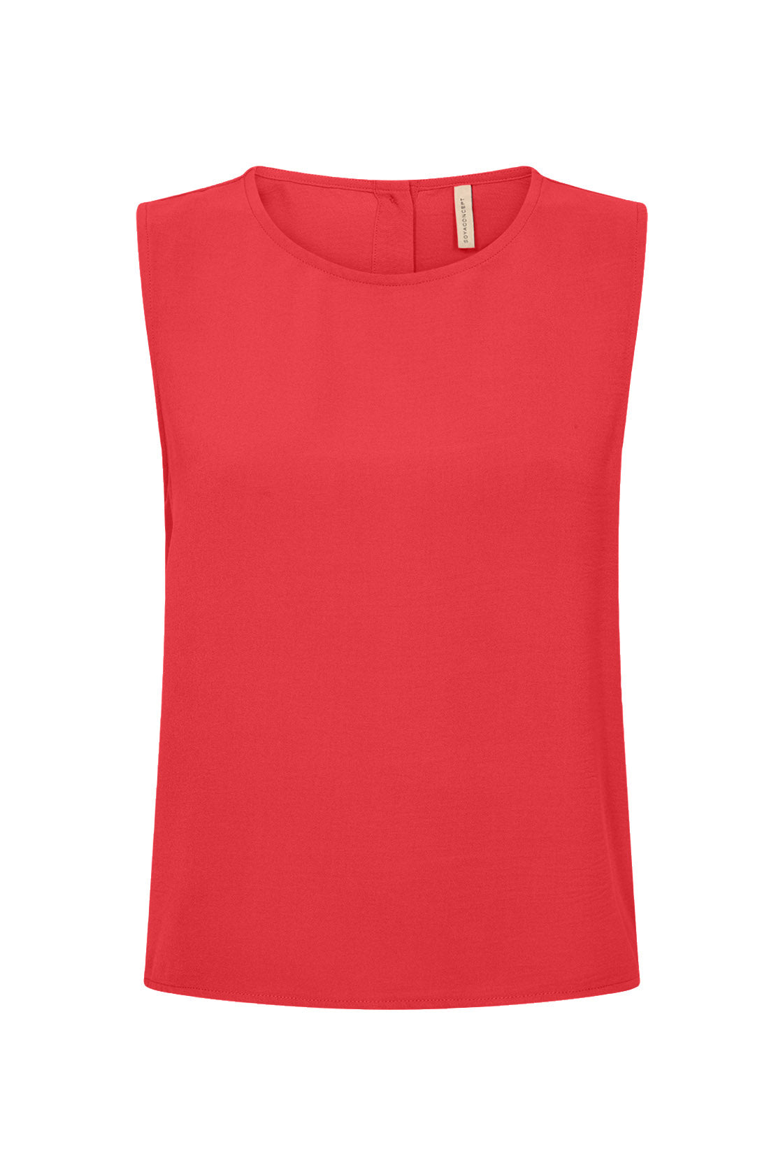 Soya Concept Cath Button-Detail Vest Top - Bittersweet