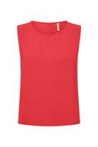 Soya Concept Cath Button-Detail Vest Top - Bittersweet