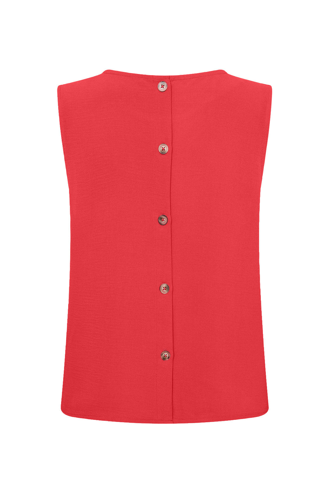 Soya Concept Cath Button-Detail Vest Top - Bittersweet
