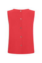Soya Concept Cath Button-Detail Vest Top - Bittersweet