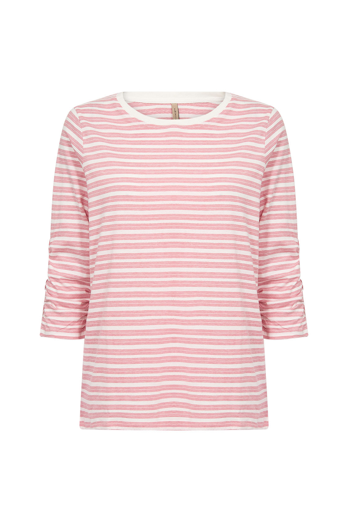 Soya Concept Chanie Stripe Organic Cotton Top - Rapture Rose Combi
