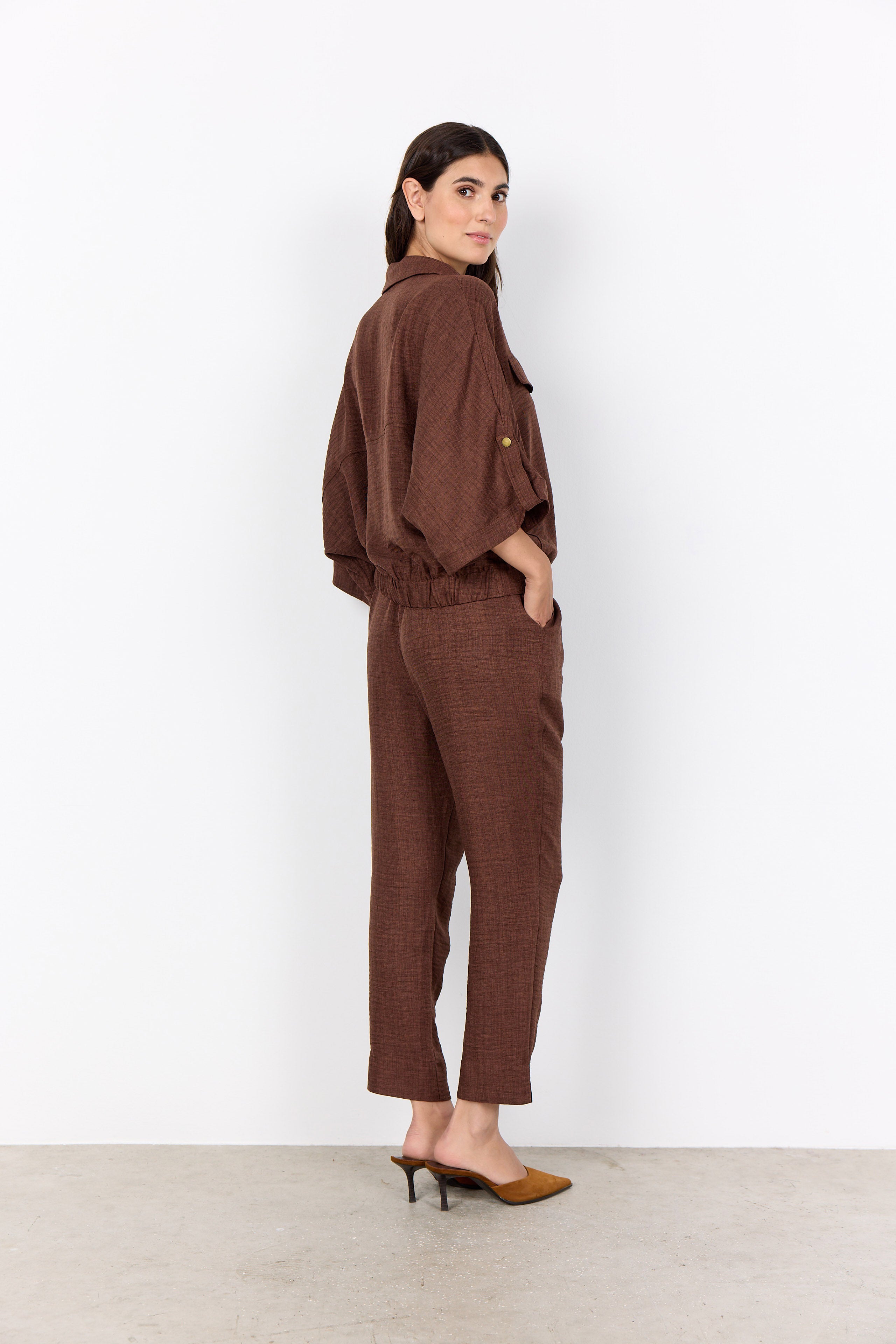 Soya Concept Charissa 3/4 Sleeve Shirt - Rocky Road