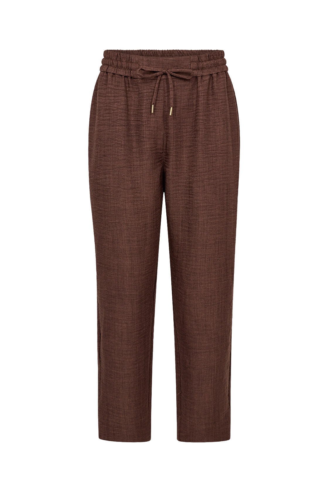 Soya Concept Charissa Cropped Stretch Waist Trousers - Rocky Road