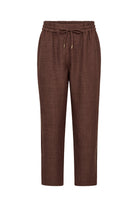 Soya Concept Charissa Cropped Stretch Waist Trousers - Rocky Road