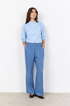 Soya Concept Charissa Stretch Waist Trousers - Colony Blue