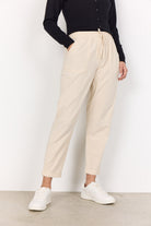 Soya Concept Cissie Cotton Cropped Trousers - Sand