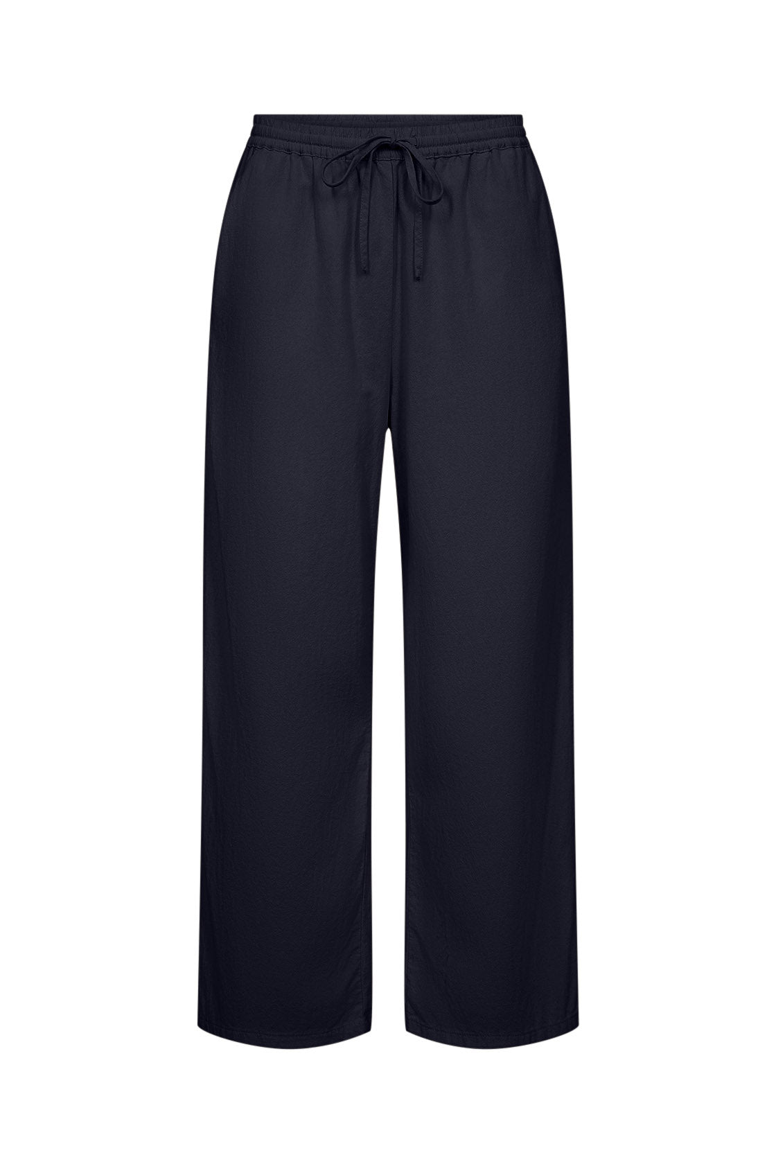 Soya Concept Cissie Cotton Wide Leg Trousers - Navy