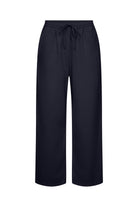 Soya Concept Cissie Cotton Wide Leg Trousers - Navy