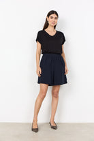 Soya Concept Cissie Elasticated Waist Shorts - Navy