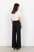 Soya Concept Daniela Jersey Wide Leg Trousers - Black
