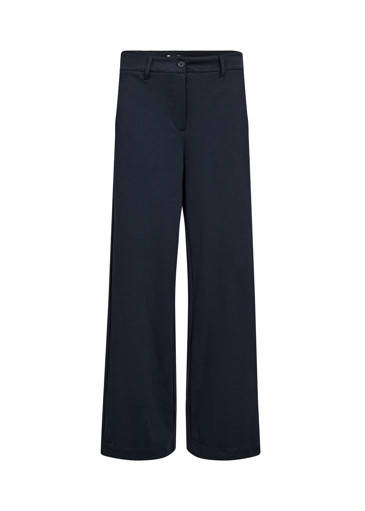 Soya Concept Daniele Jersey Wide Leg Trousers - Navy