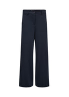 Soya Concept Daniele Jersey Wide Leg Trousers - Navy
