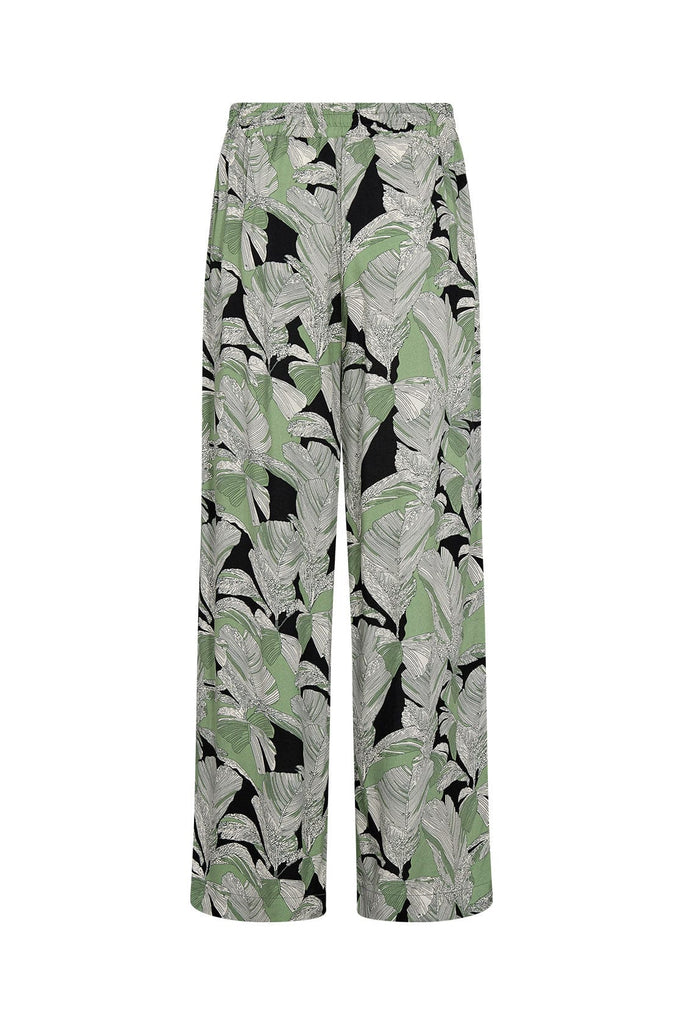 Soya Concept Dauphin Leaf Print Trousers - Misty Combi