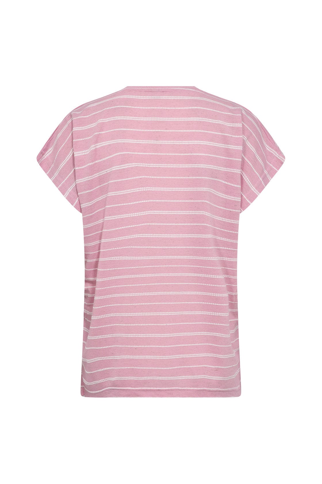 Soya Concept Defne Stripe T-Shirt - Pink Melange Combi