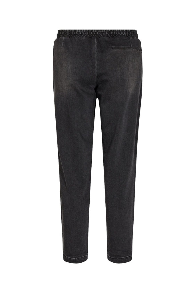 Soya Concept Denver Demin-Effect Trousers - Dark Grey Denim