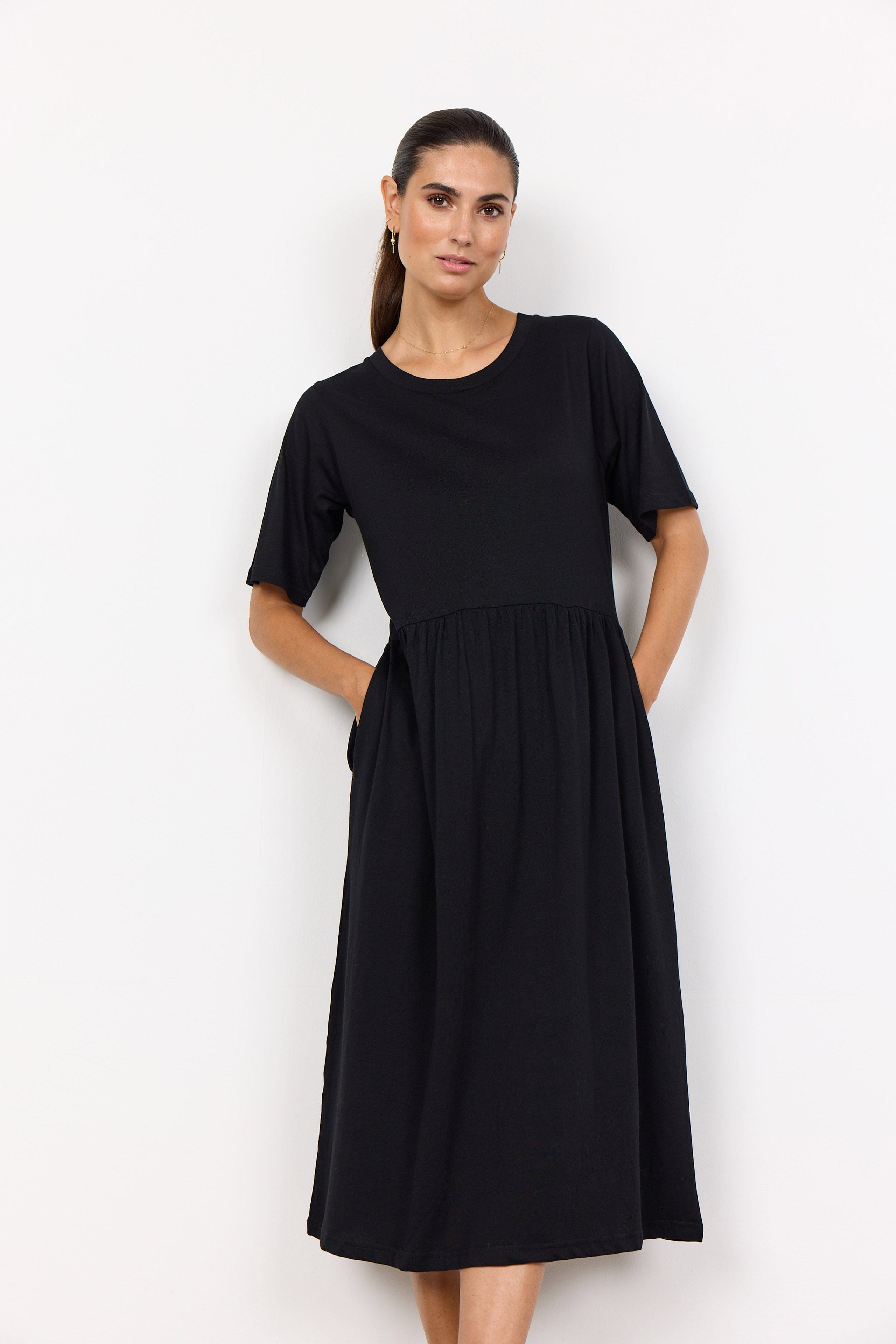 Soya Concept Derby Cotton Dress -Black