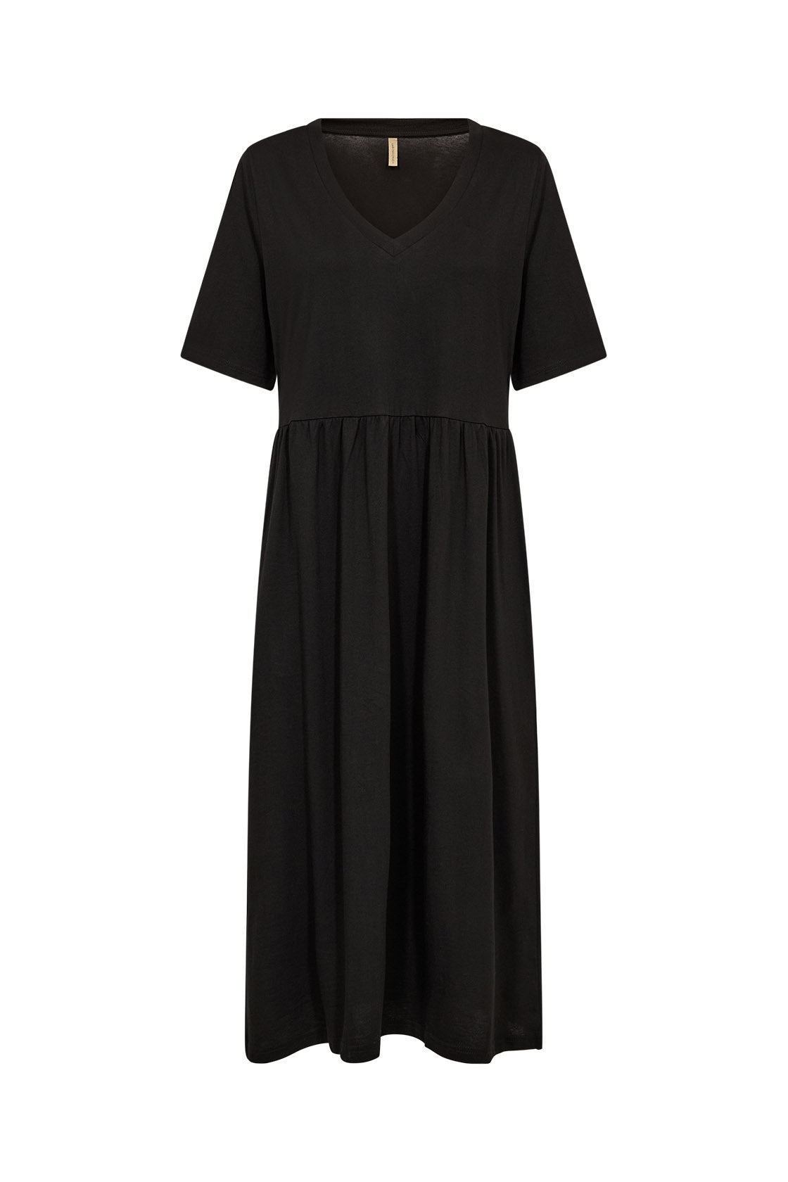 Soya Concept Derby Organic Cotton Midi Dress- Black