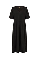 Soya Concept Derby Organic Cotton Midi Dress- Black