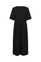 Soya Concept Derby Organic Cotton Midi Dress- Black