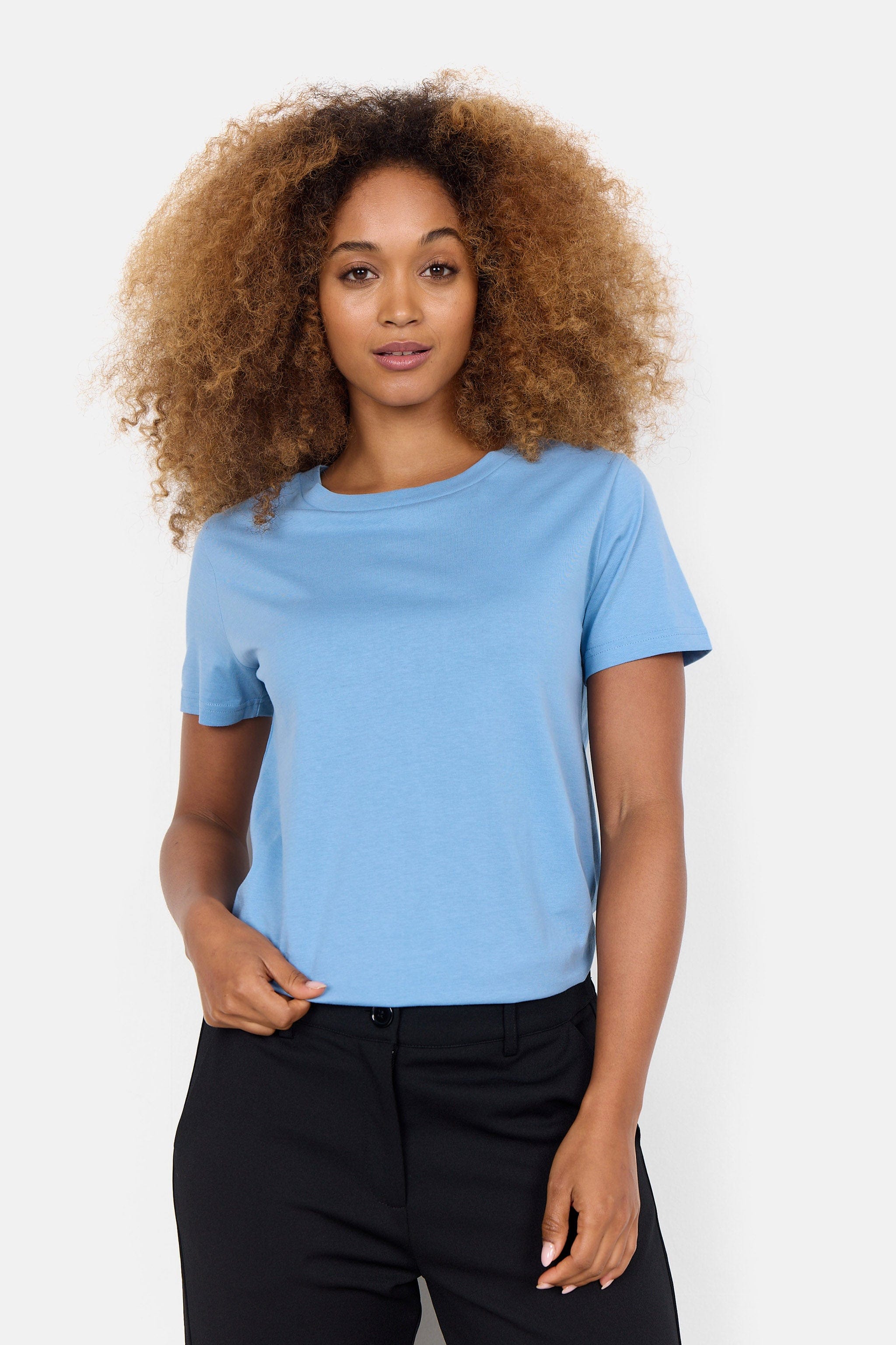 Soya Concept Derby T-Shirt - Crystal Blue