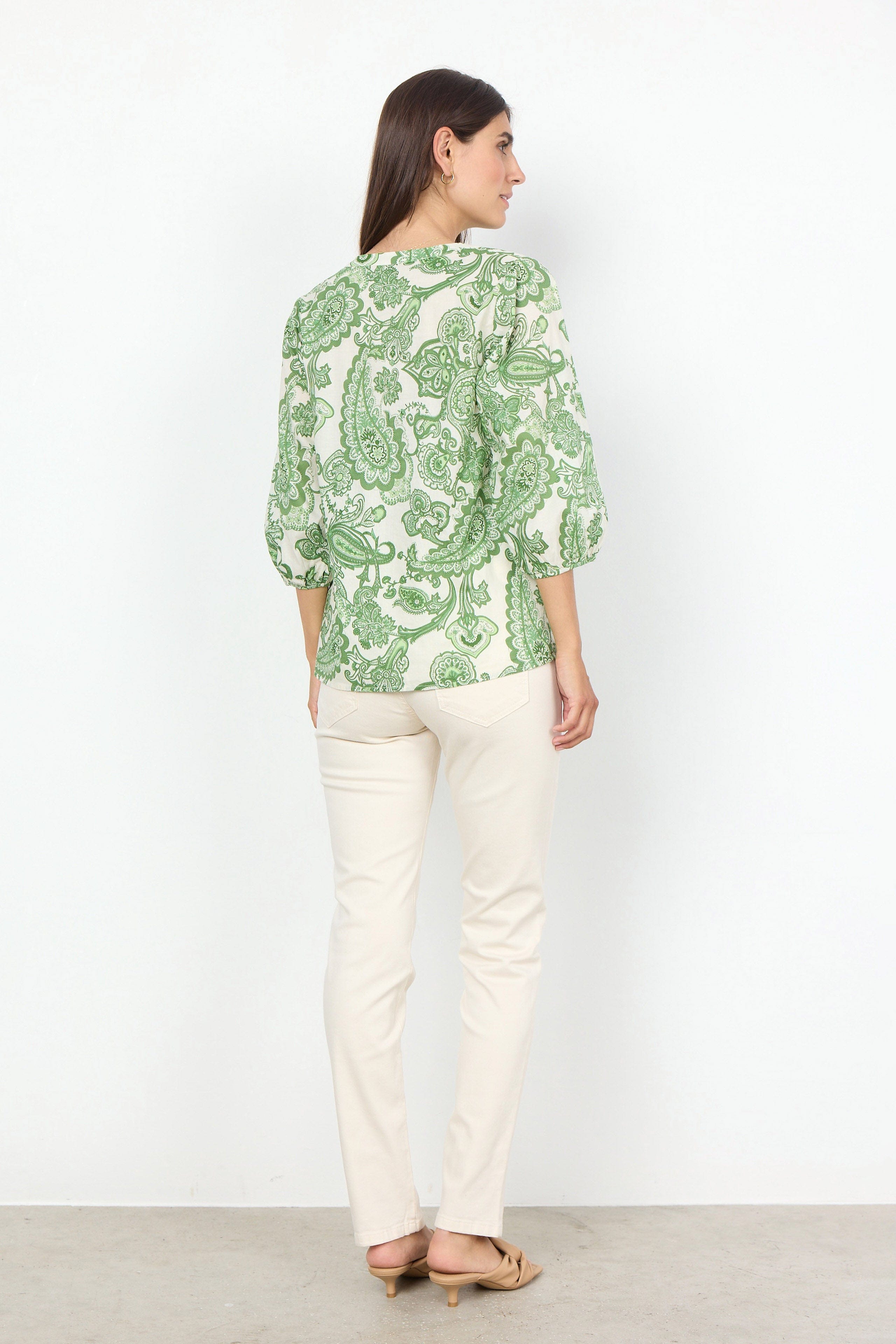 SOYA CONCEPT IMOA Black & Grey Paisley Print Scarf main image 0