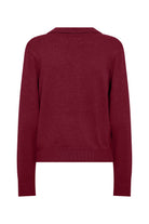 Soya Concept Dollie Collared Neckline Jumper - Dark Red Melange