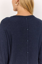 Soya Concept Dollie Jumper with Button Detail - Navy