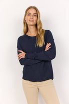 Soya Concept Dollie Jumper with Button Detail - Navy