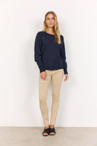 Soya Concept Dollie Jumper with Button Detail - Navy