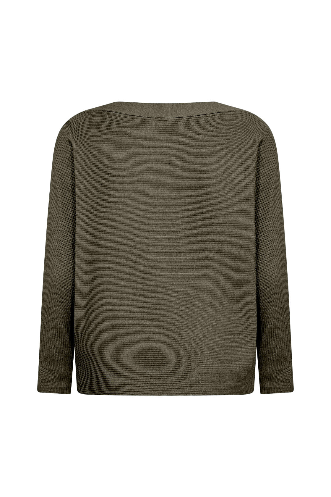 Soya Concept Dollie Knitted Rib Jumper - Grape Leaf Melange