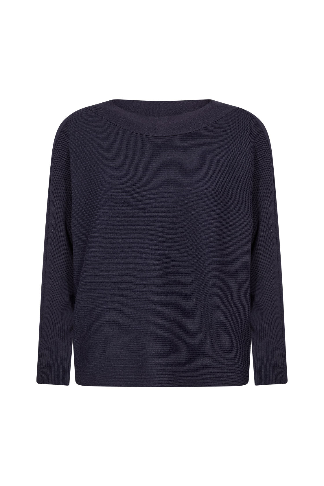 Soya Concept Dollie Knitted Rib Jumper - Navy