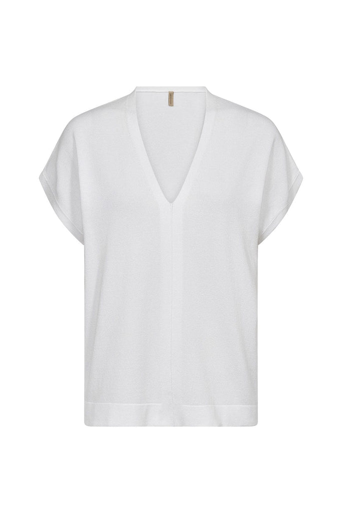 Soya Concept Dollie Knitted T-Shirt - White