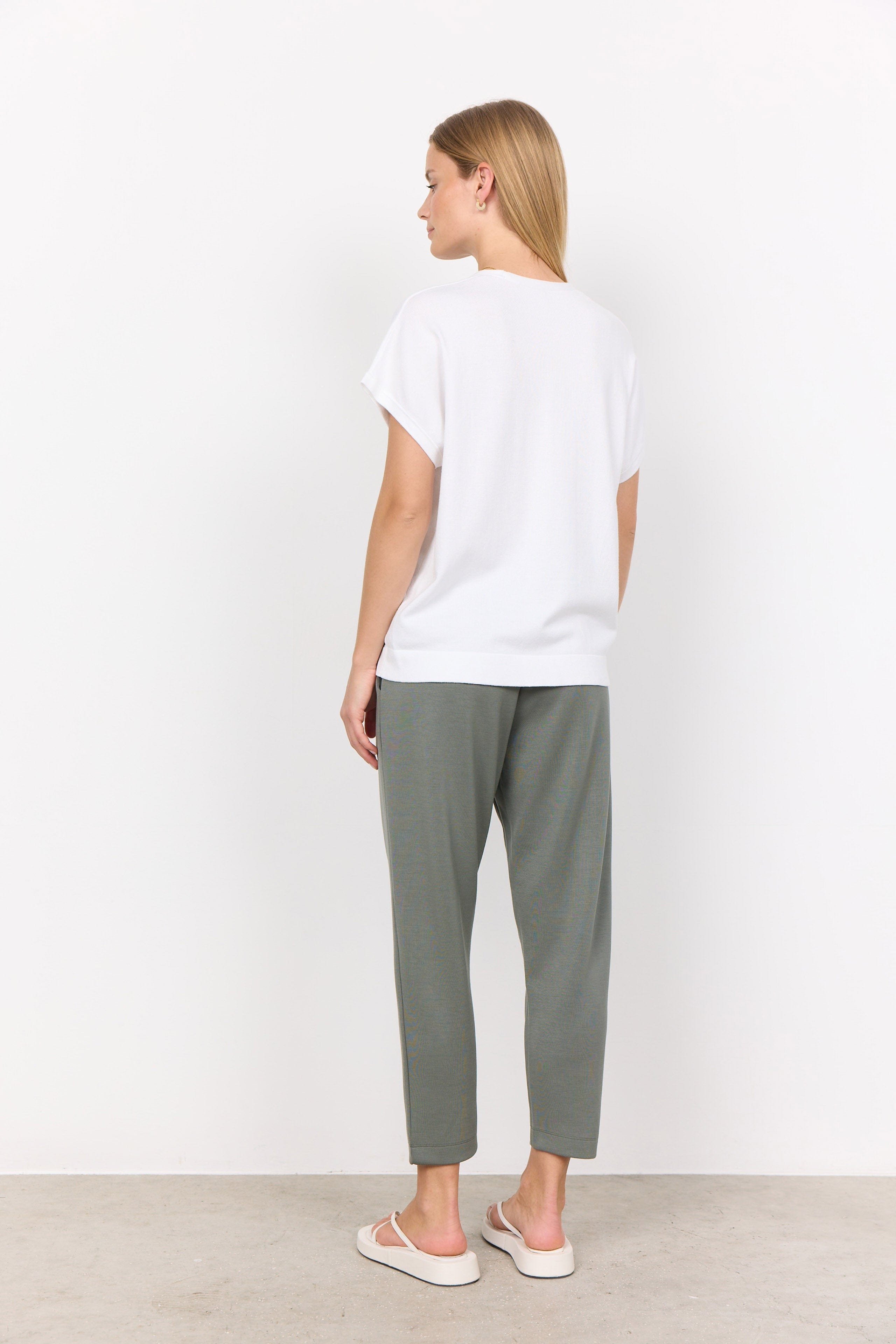 Soya Concept Dollie Knitted T-Shirt - White