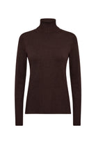 Soya Concept Dollie Roll Neck Jumper - Chocolate Plum Melange
