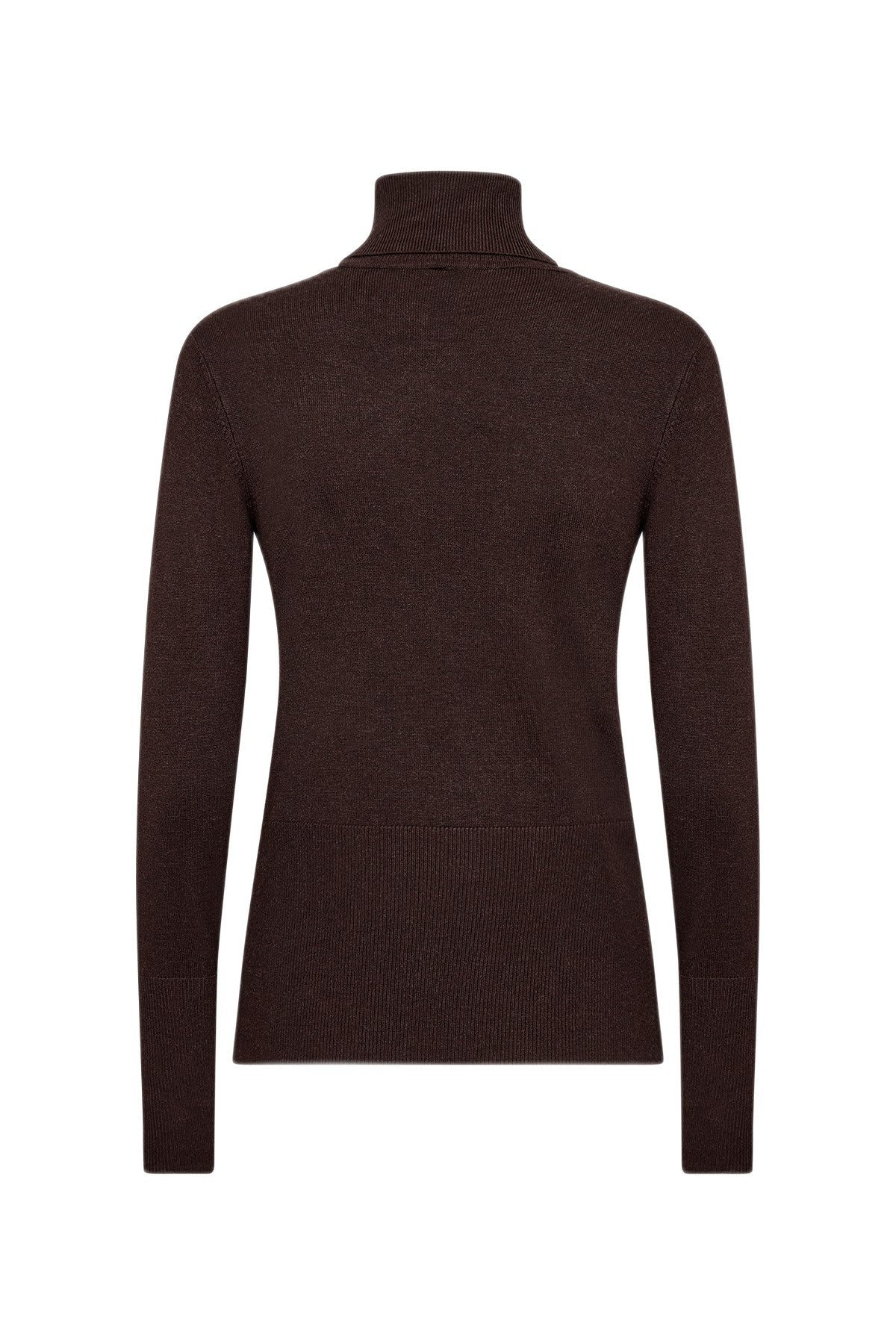 Soya Concept Dollie Roll Neck Jumper - Chocolate Plum Melange
