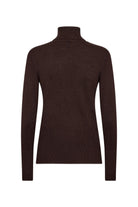Soya Concept Dollie Roll Neck Jumper - Chocolate Plum Melange