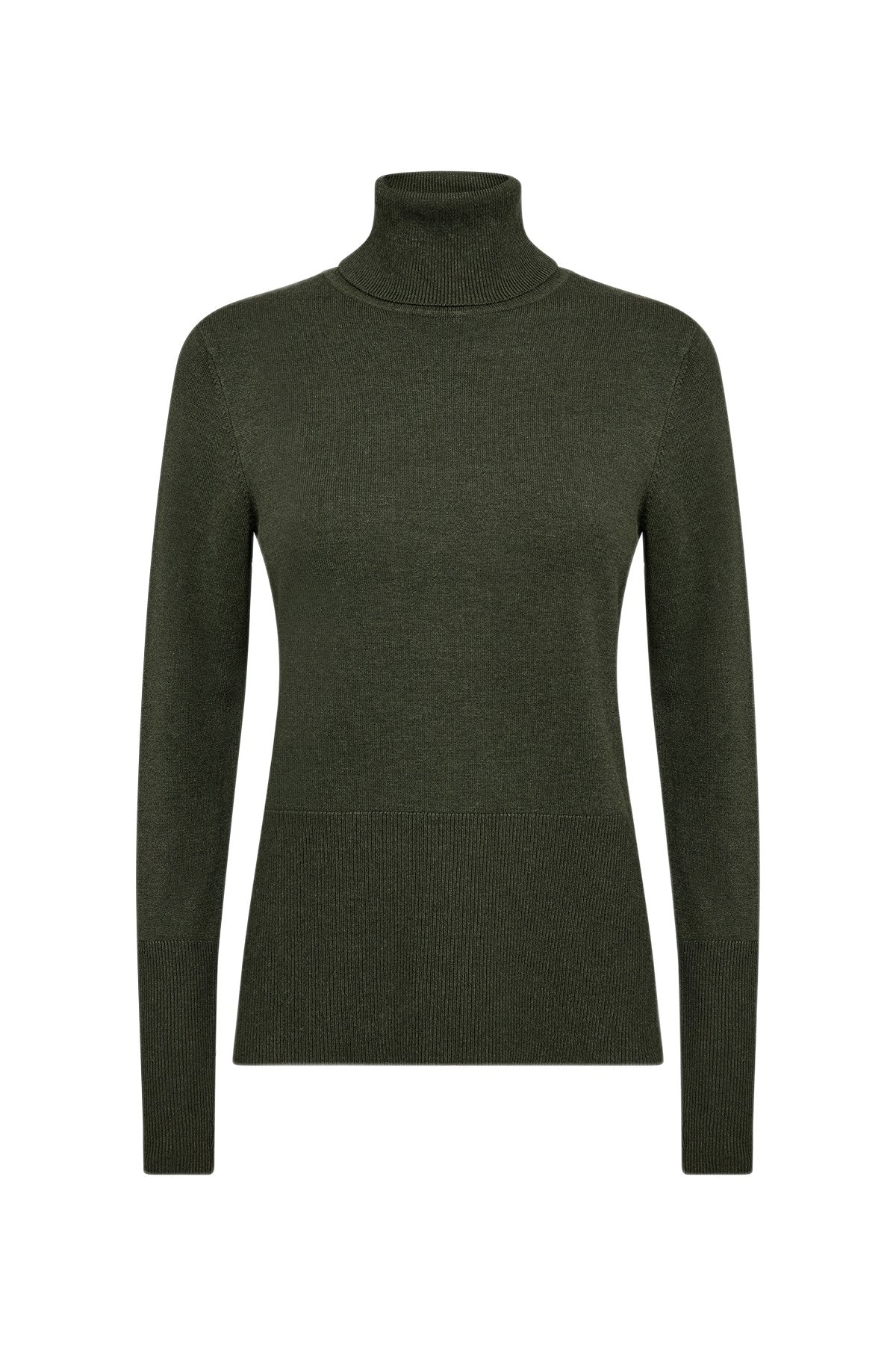 Soya Concept Dollie Roll Neck Jumper - Forest Night Melange