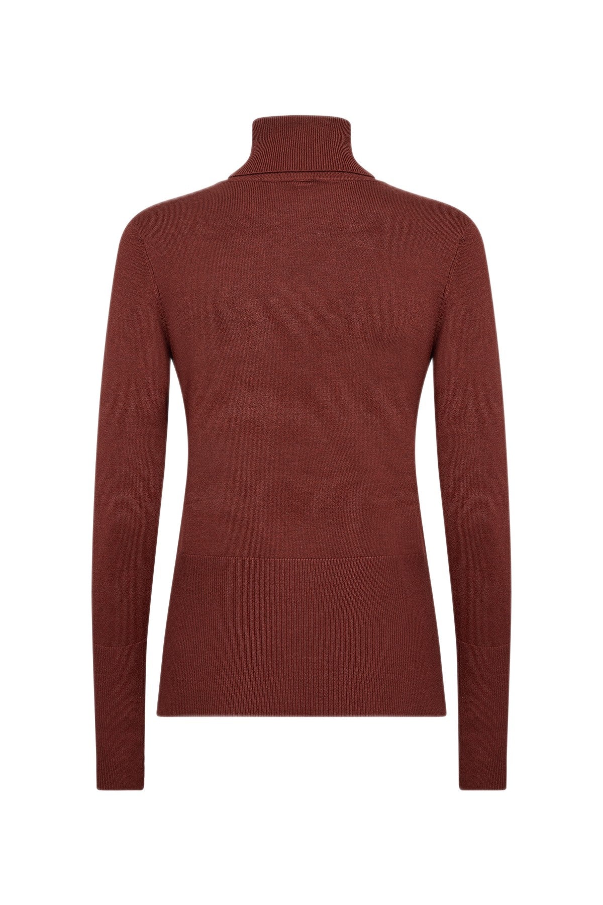 Soya Concept Dollie Roll Neck Jumper - Madder Brown Melange