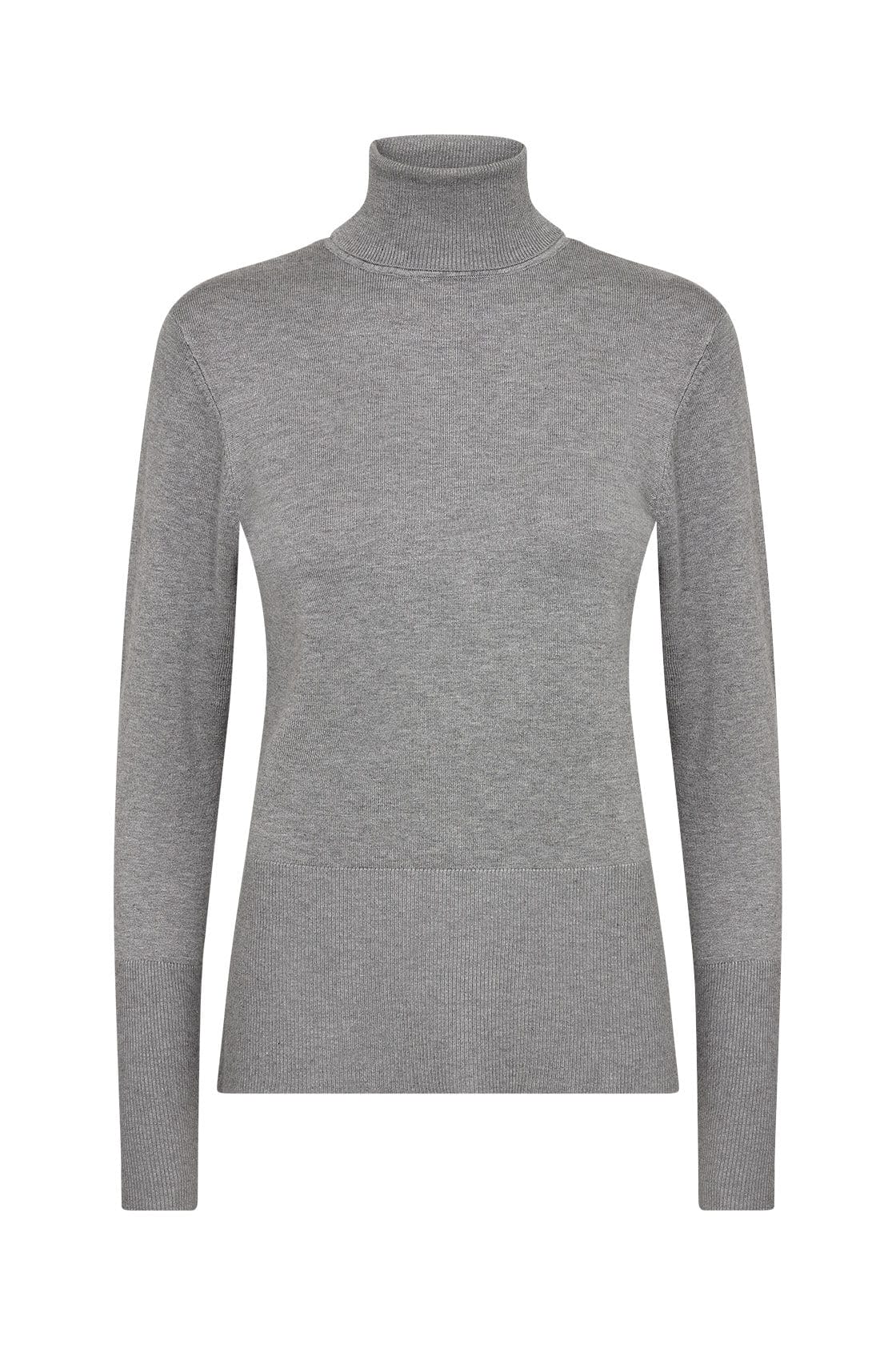 Soya Concept Dollie Roll Neck Jumper - Mid Grey Melange